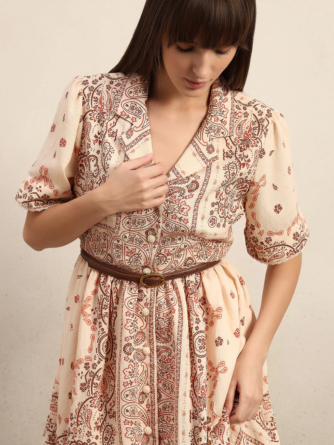 Boho Printed Shirt Dress - Image 6