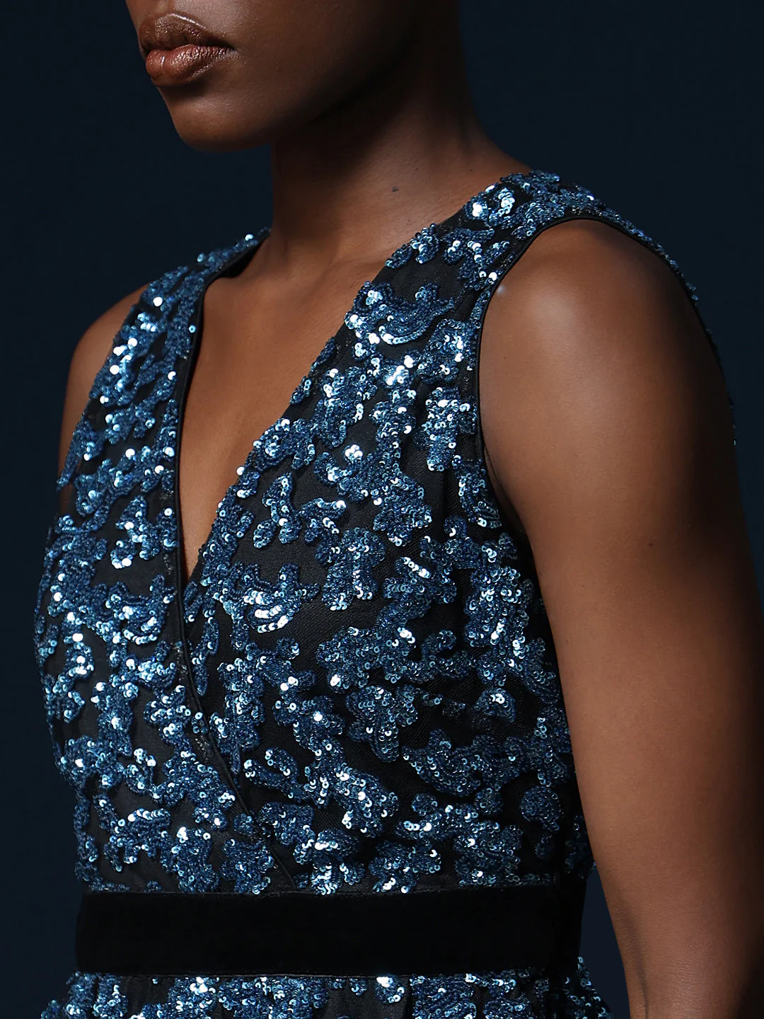 Marquee Sequined Tiered Midi Dress - Image 6