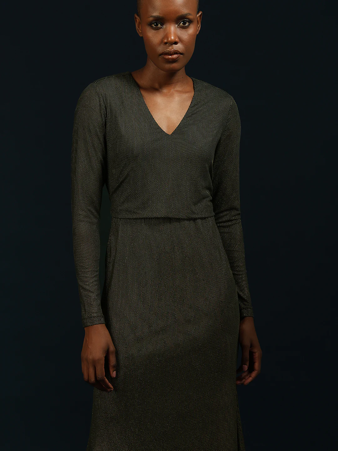 Marquee Metallic Maxi Dress - Image 5
