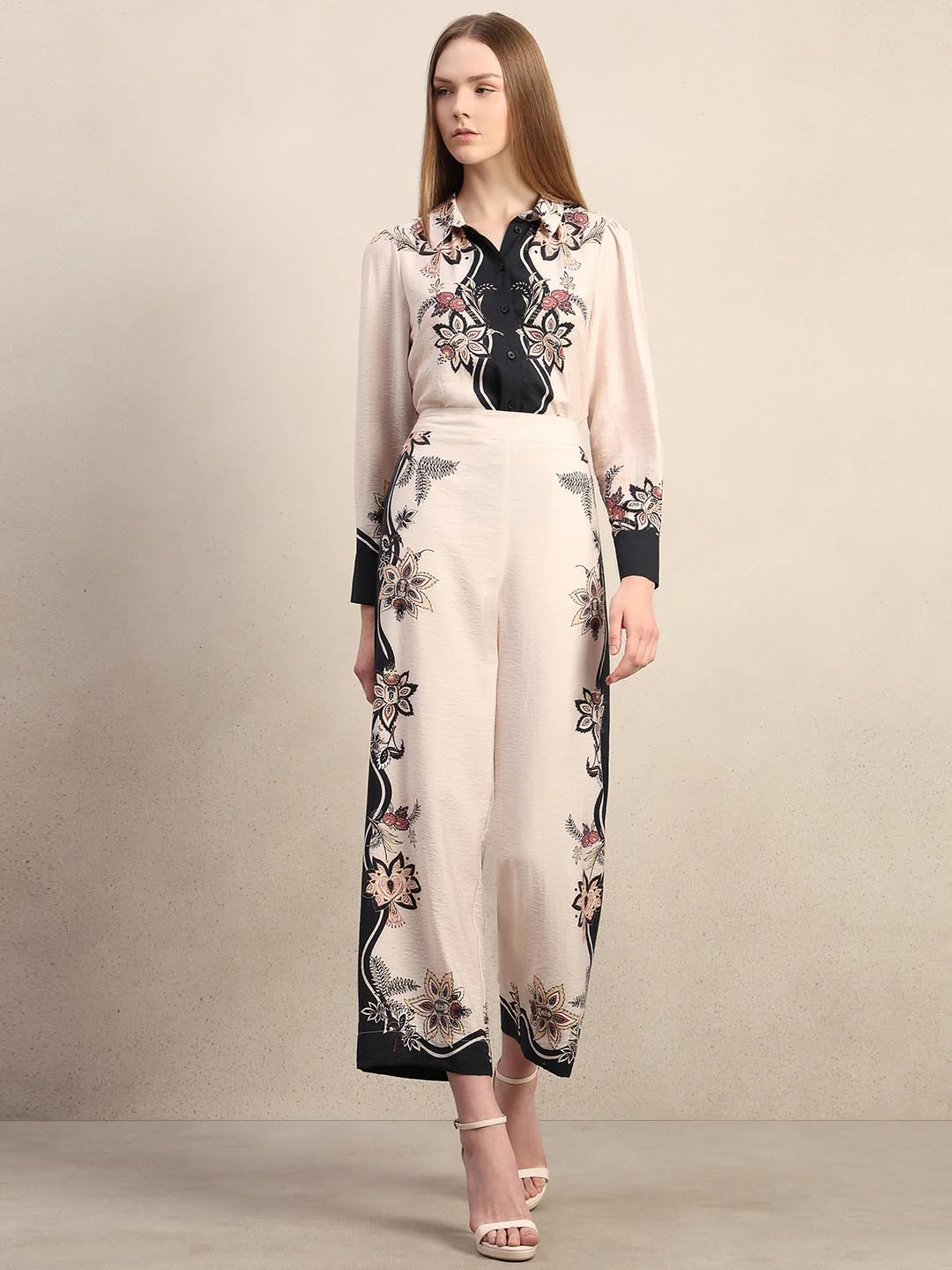 Ecru Printed Pants - Image 5