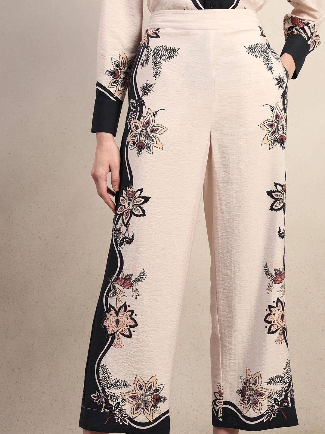 Ecru Printed Pants - Image 6