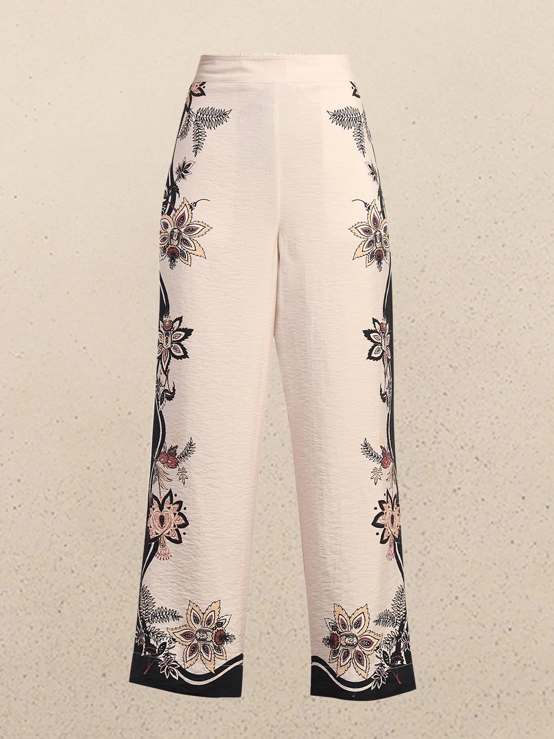 Ecru Printed Pants - Image 7