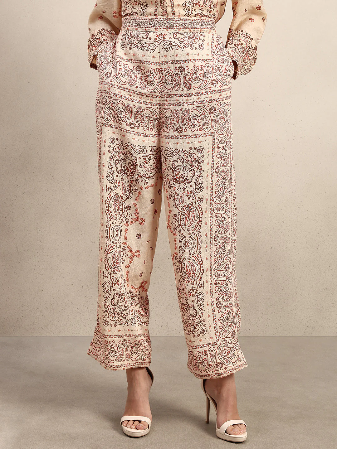 Printed Wide Leg Pants - Image 2
