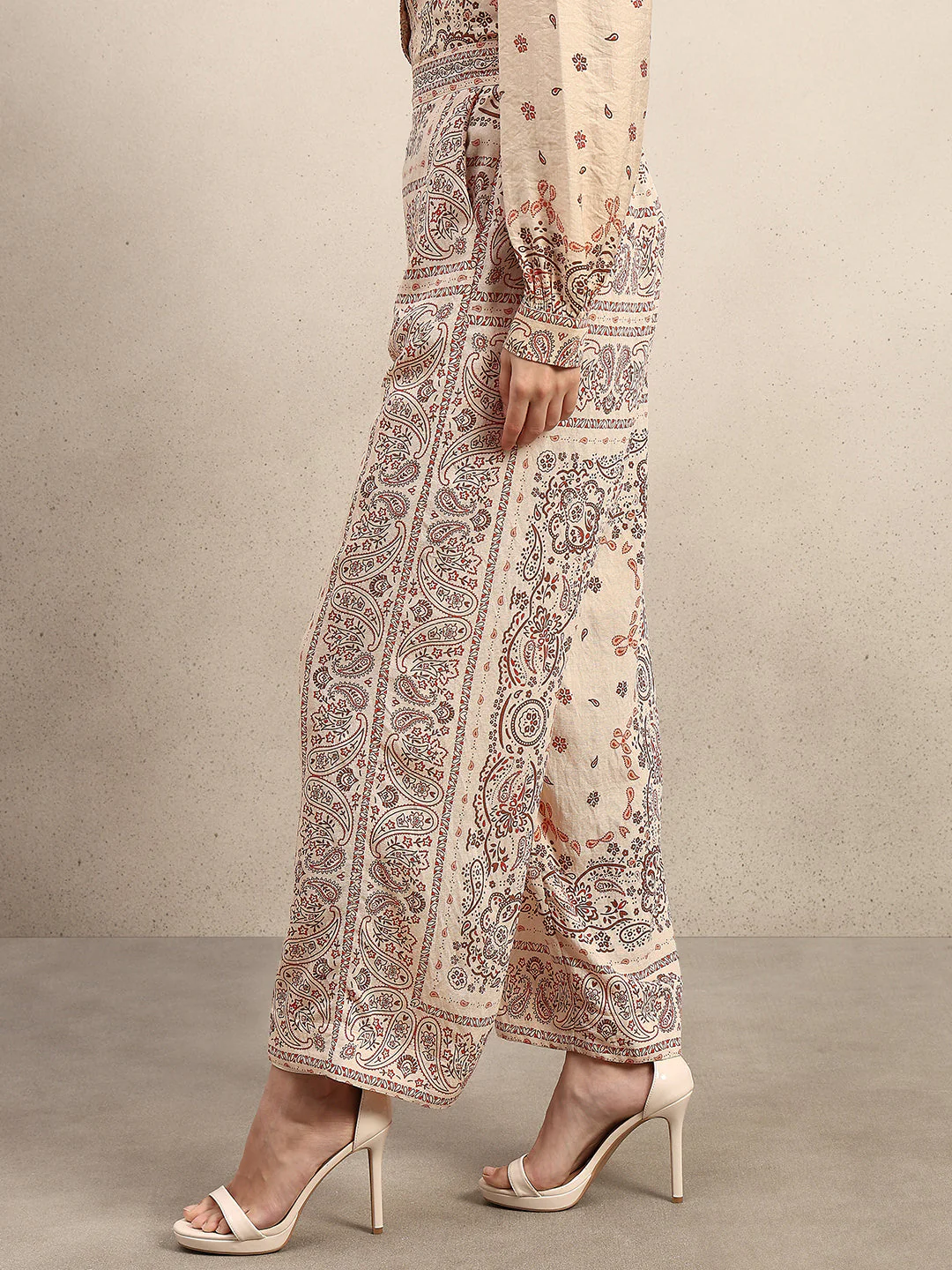Printed Wide Leg Pants - Image 3