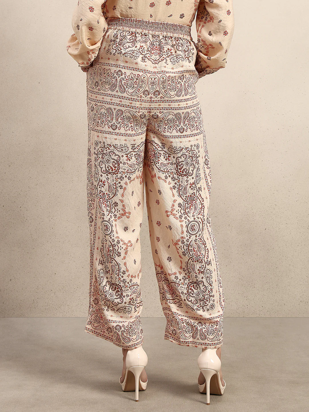 Printed Wide Leg Pants - Image 4