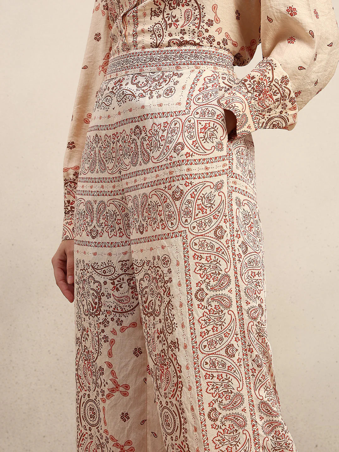 Printed Wide Leg Pants - Image 6