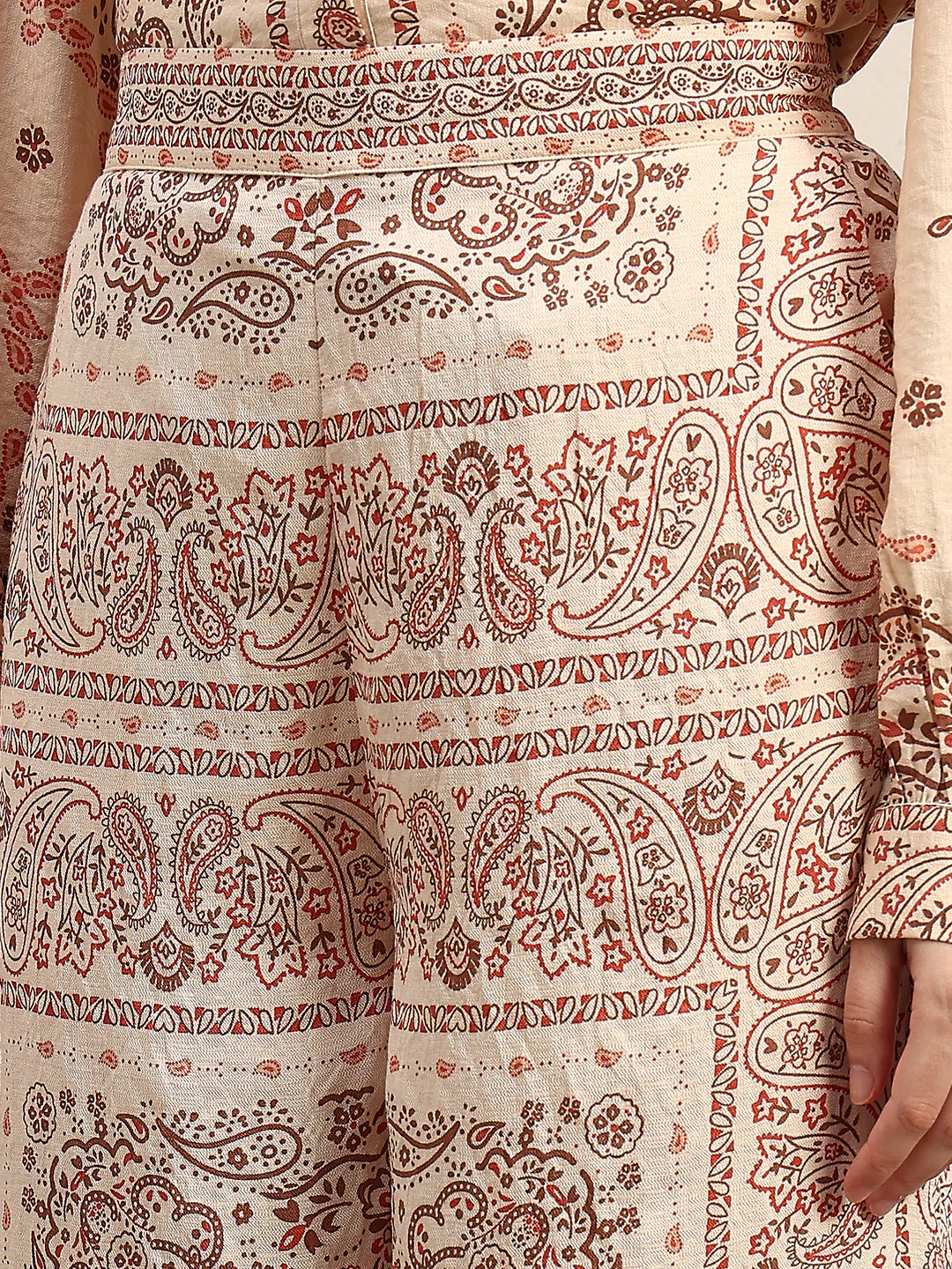 Printed Wide Leg Pants - Image 8