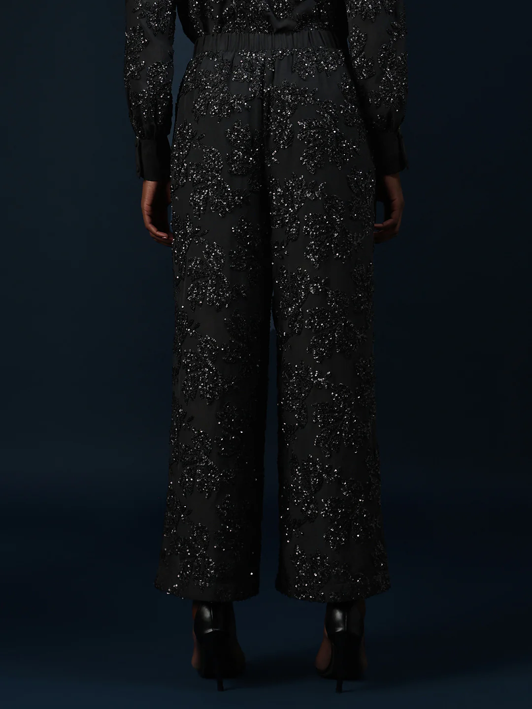 Marquee Embellished Wide Leg Pants - Image 4
