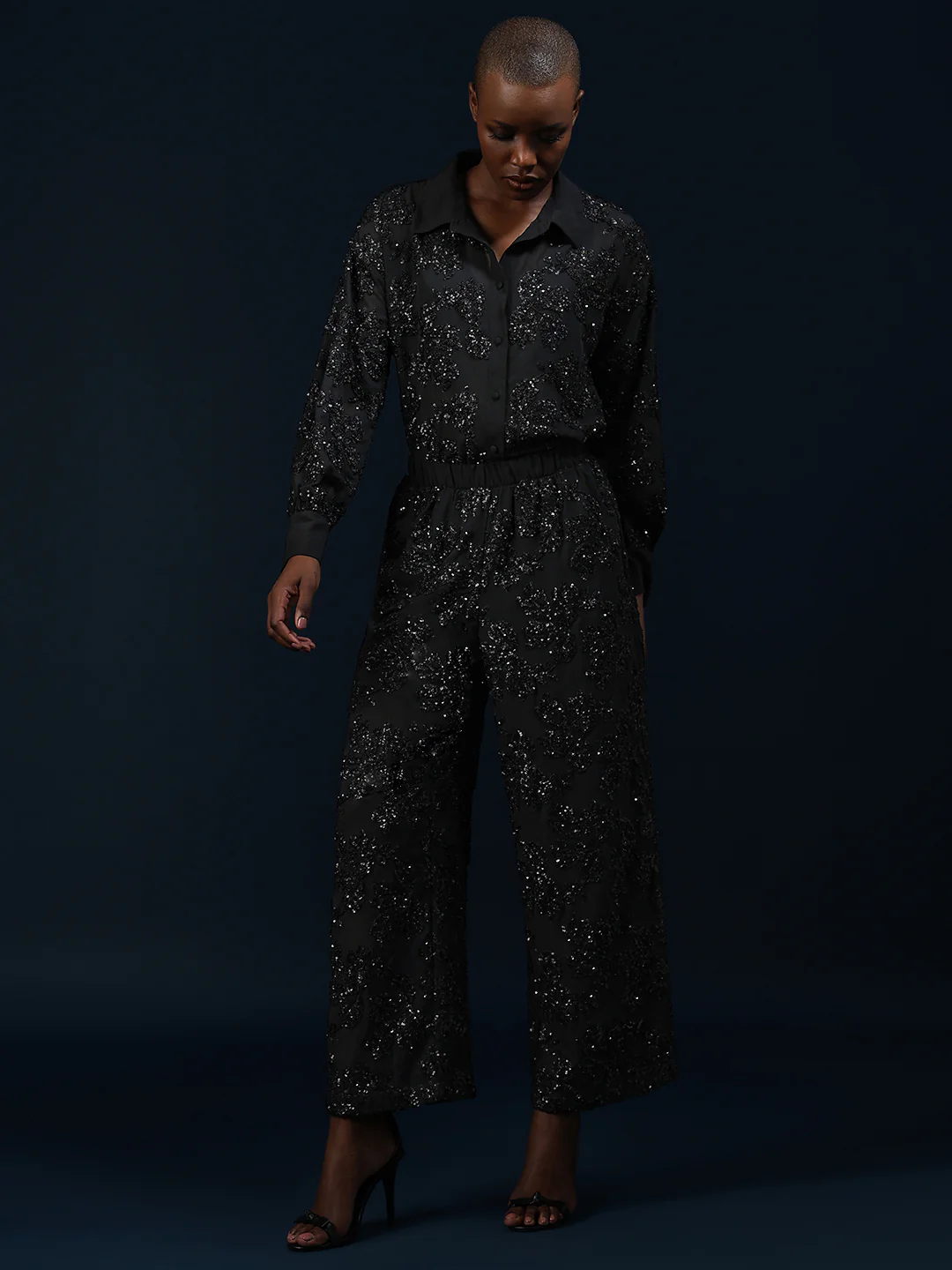 Marquee Embellished Wide Leg Pants - Image 5