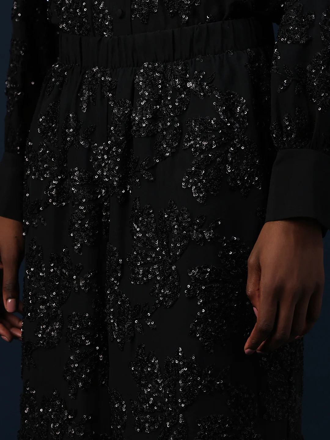 Marquee Embellished Wide Leg Pants - Image 8