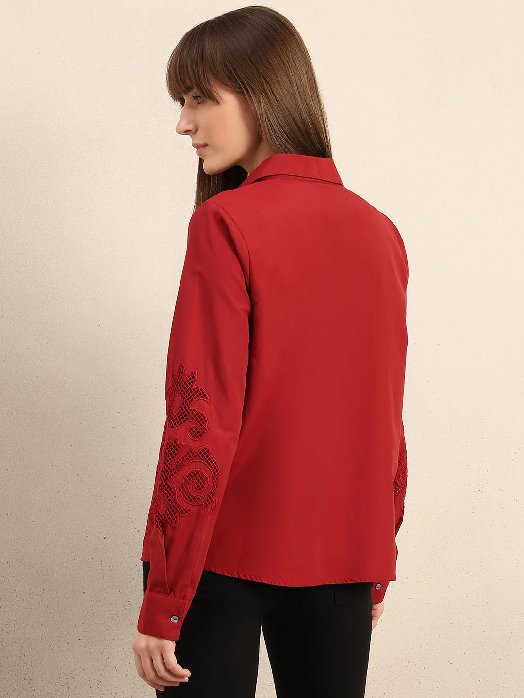 Red Cotton Shirt - Image 4