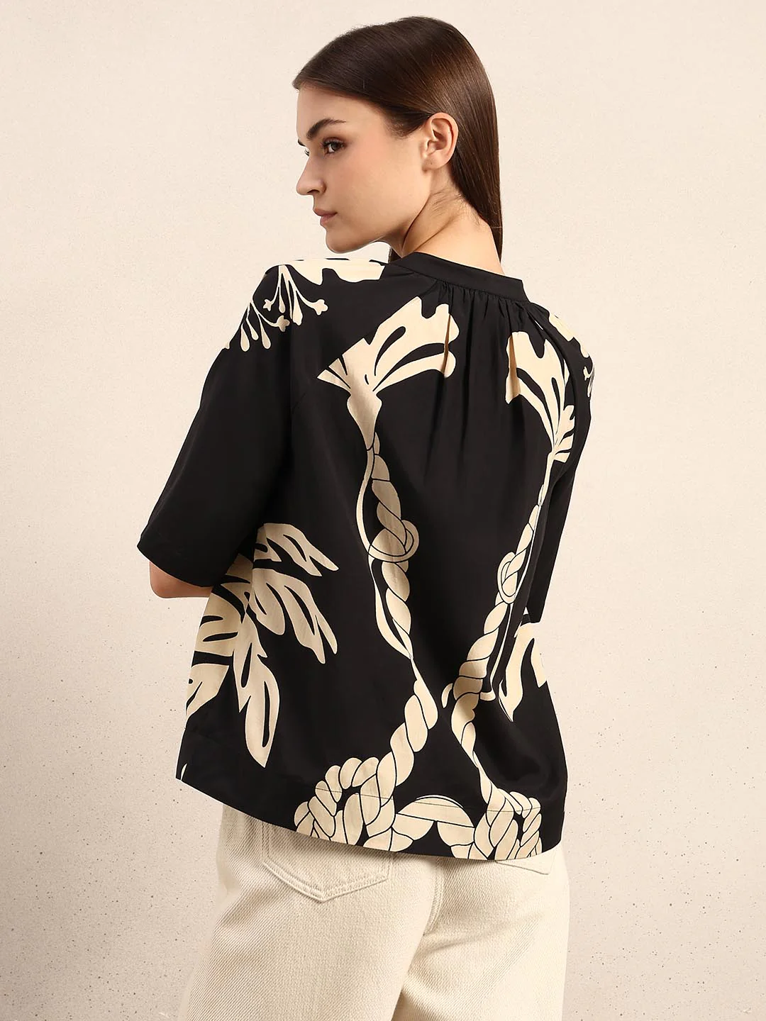 Black Printed Top - Image 4