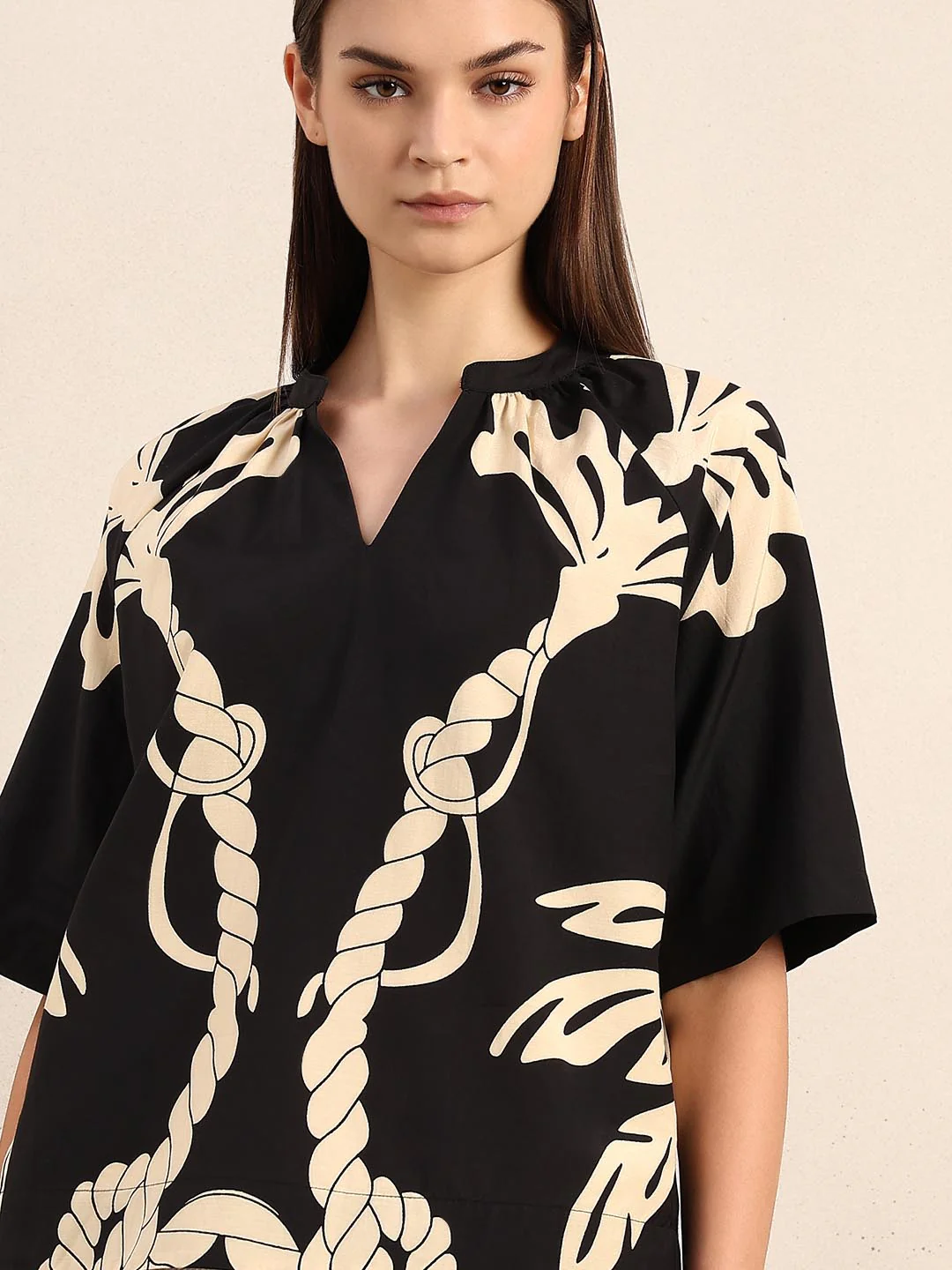 Black Printed Top - Image 6