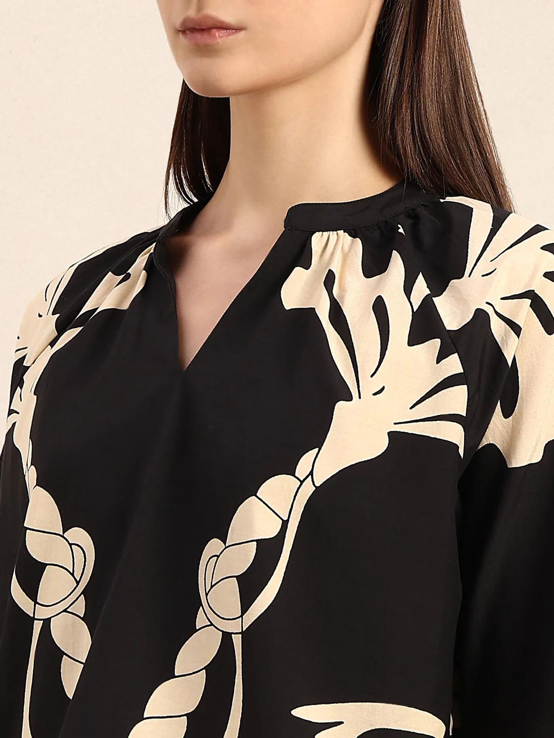 Black Printed Top - Image 8