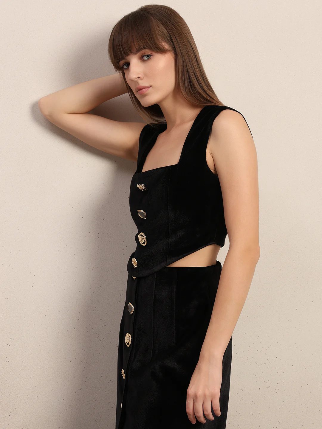 Black Velvet Corset Top - Image 3