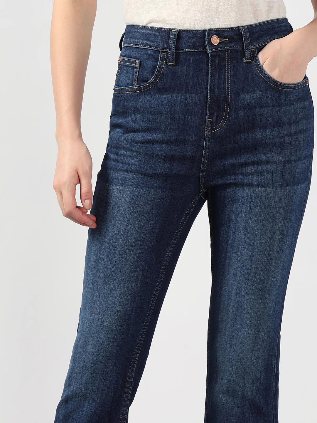 Blue Mid Rise Bootcut Jeans - Image 6