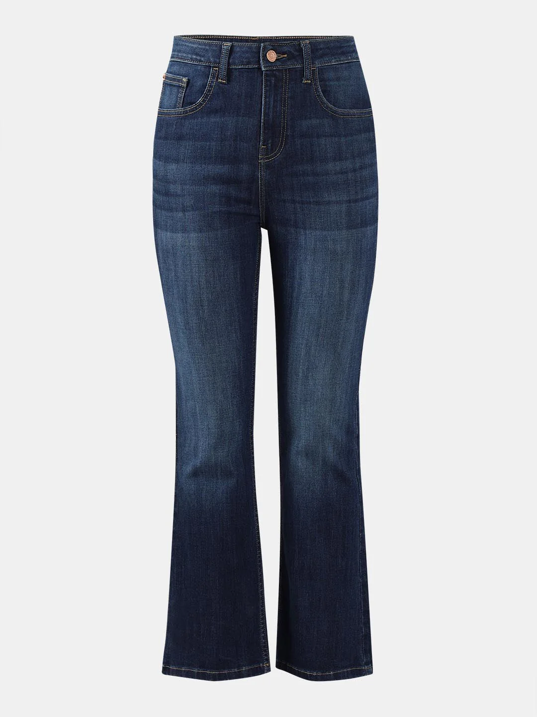 Blue Mid Rise Bootcut Jeans - Image 7