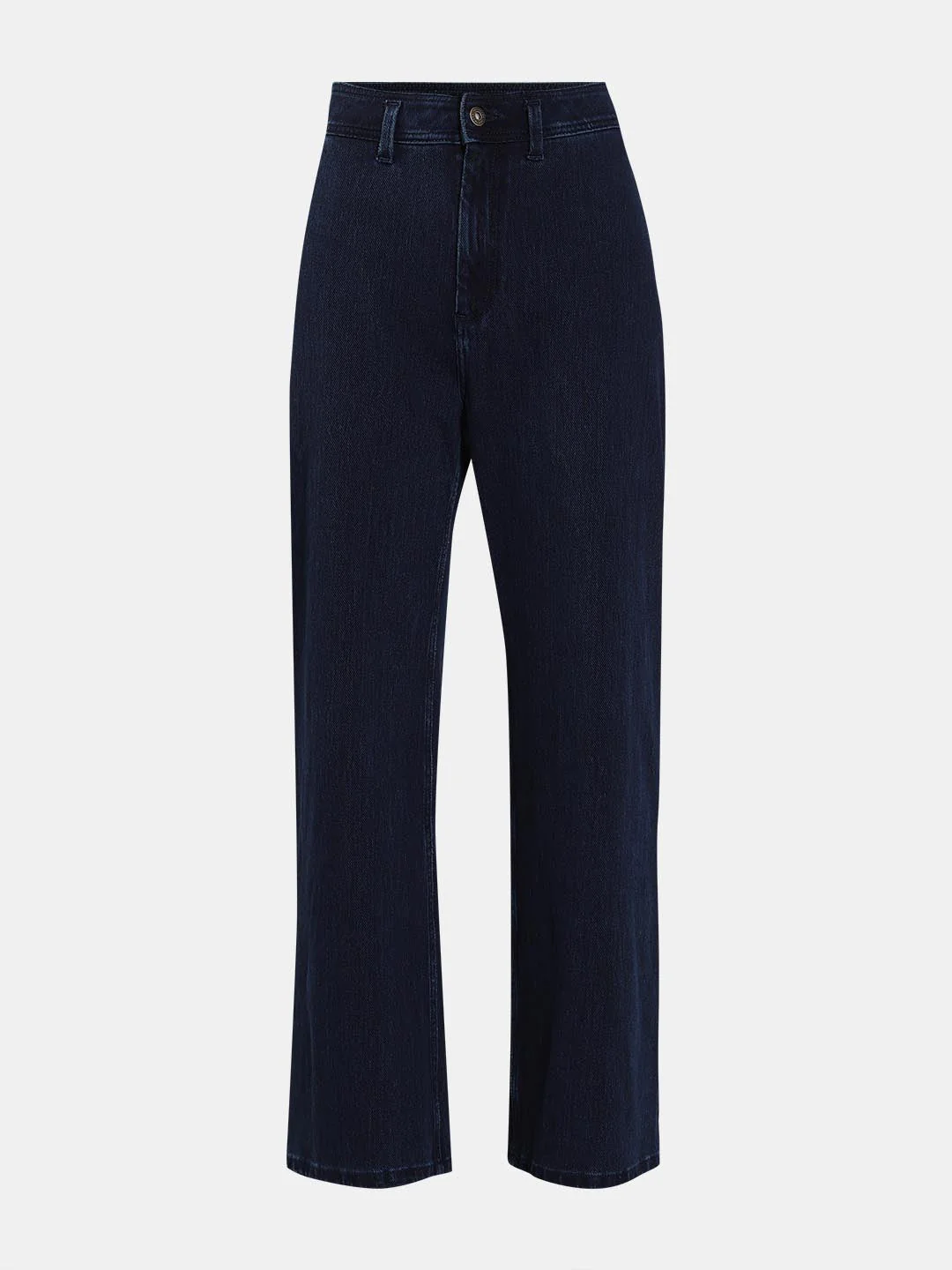 Dark Blue High Rise Wide Leg Jeans - Image 7