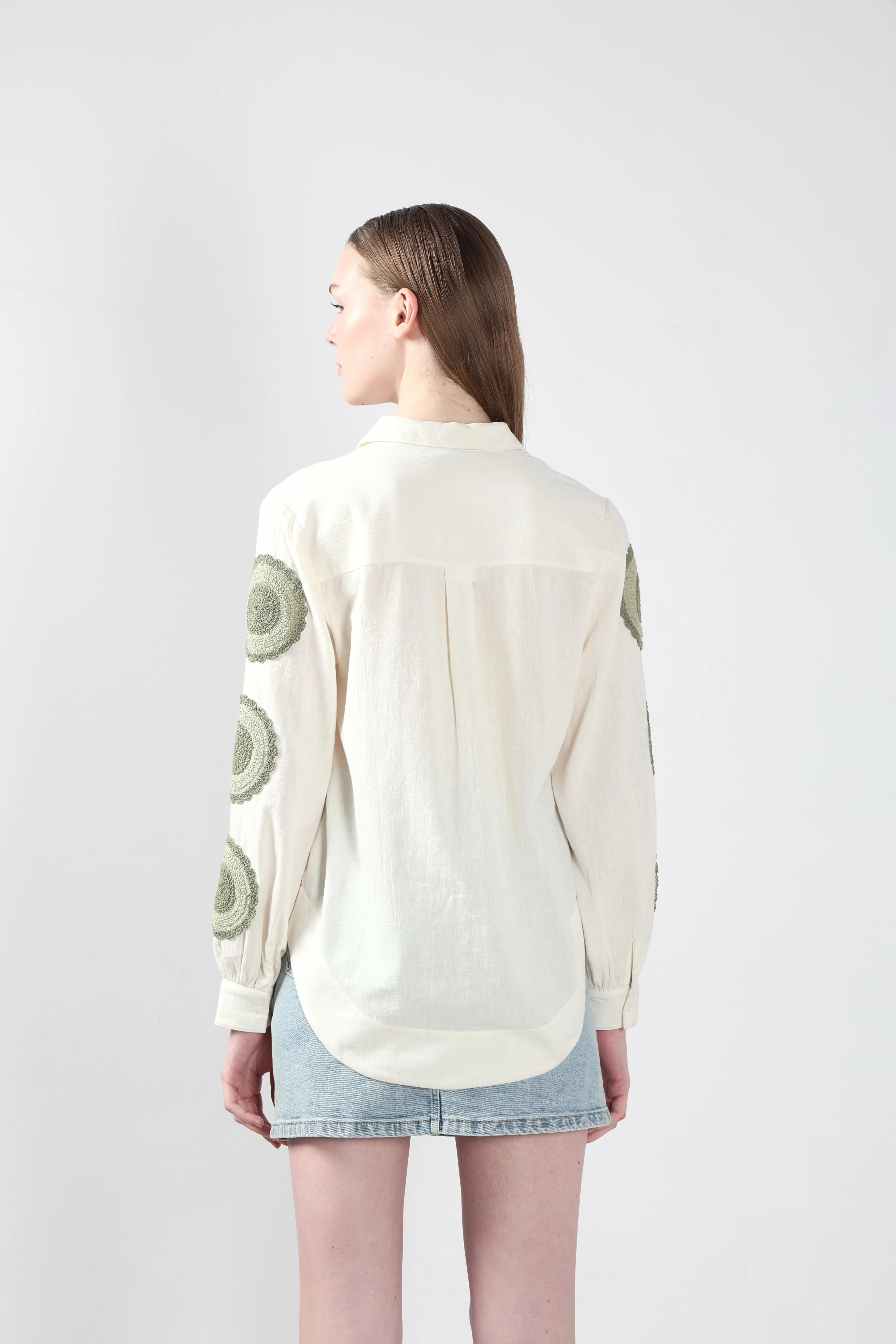 White Embroidered Shirt - Image 10