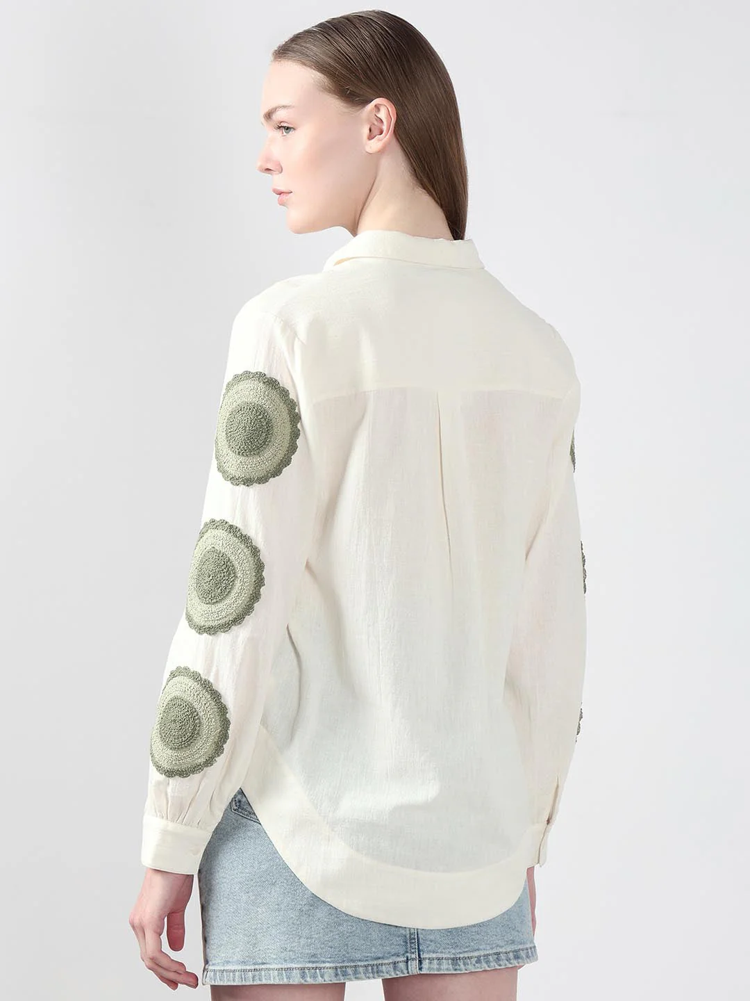 White Embroidered Shirt - Image 3