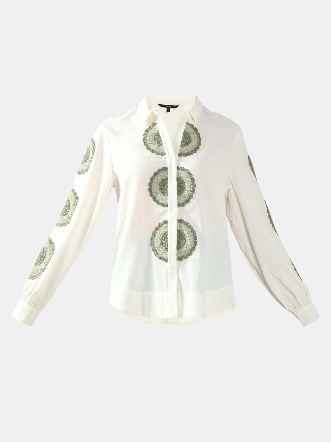 White Embroidered Shirt - Image 7