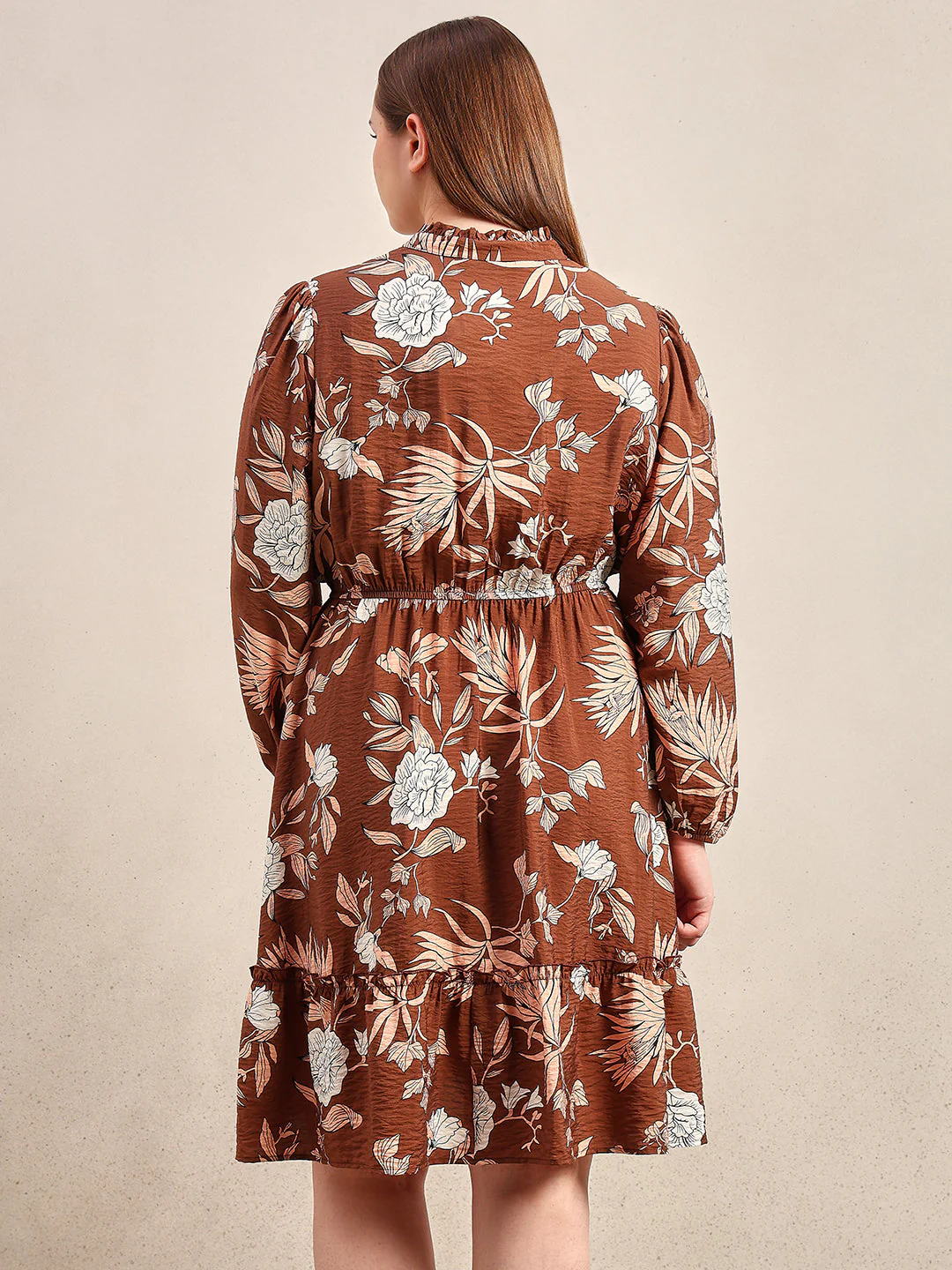 CURVE Floral Print Mini Dress - Image 4
