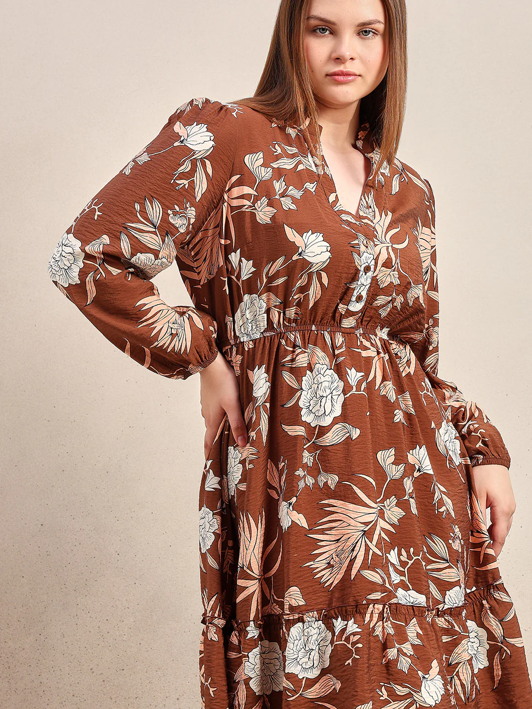 CURVE Floral Print Mini Dress - Image 6