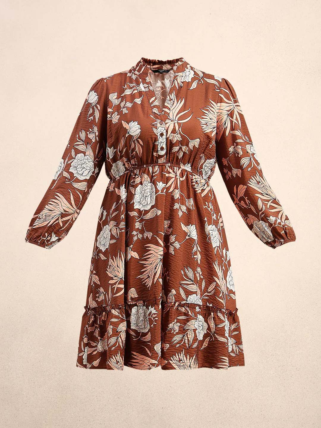 CURVE Floral Print Mini Dress - Image 7