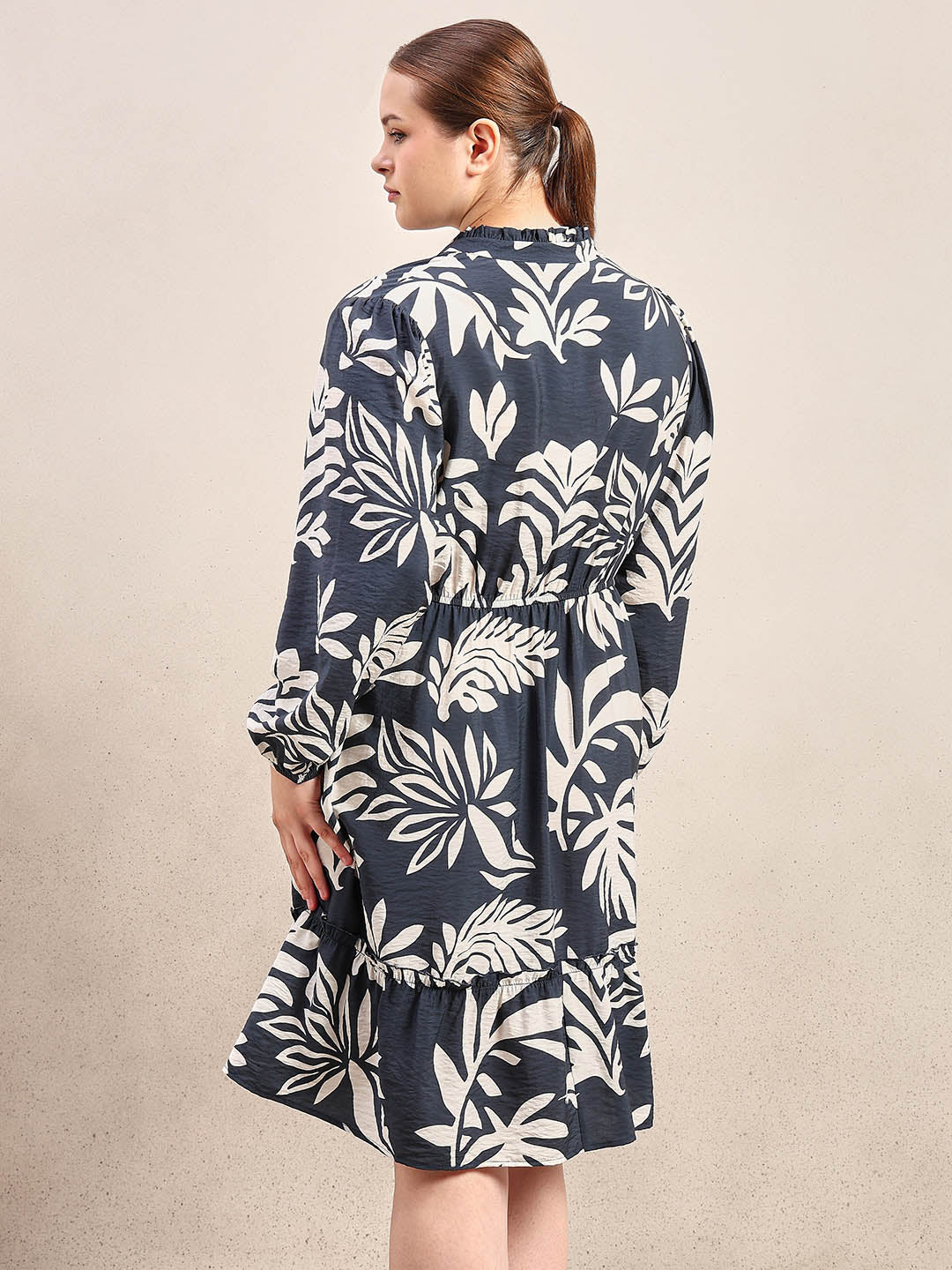 Curve Printed Mini Dress - Image 4