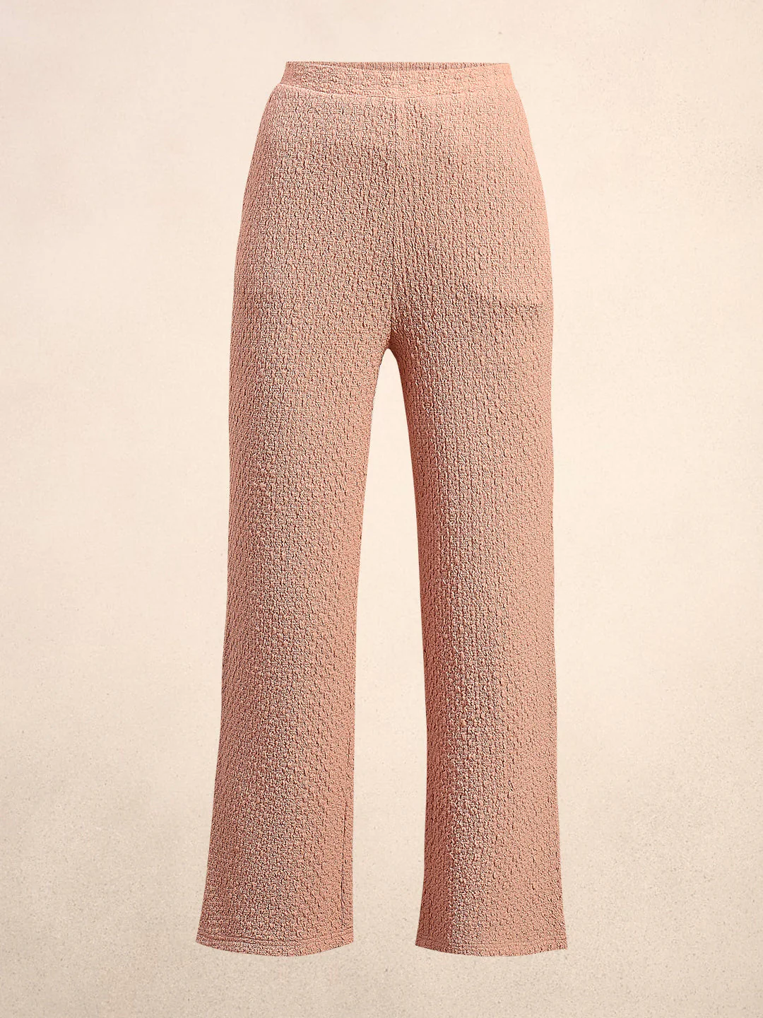 Wide Leg Textured Pants - Pink - Image 7