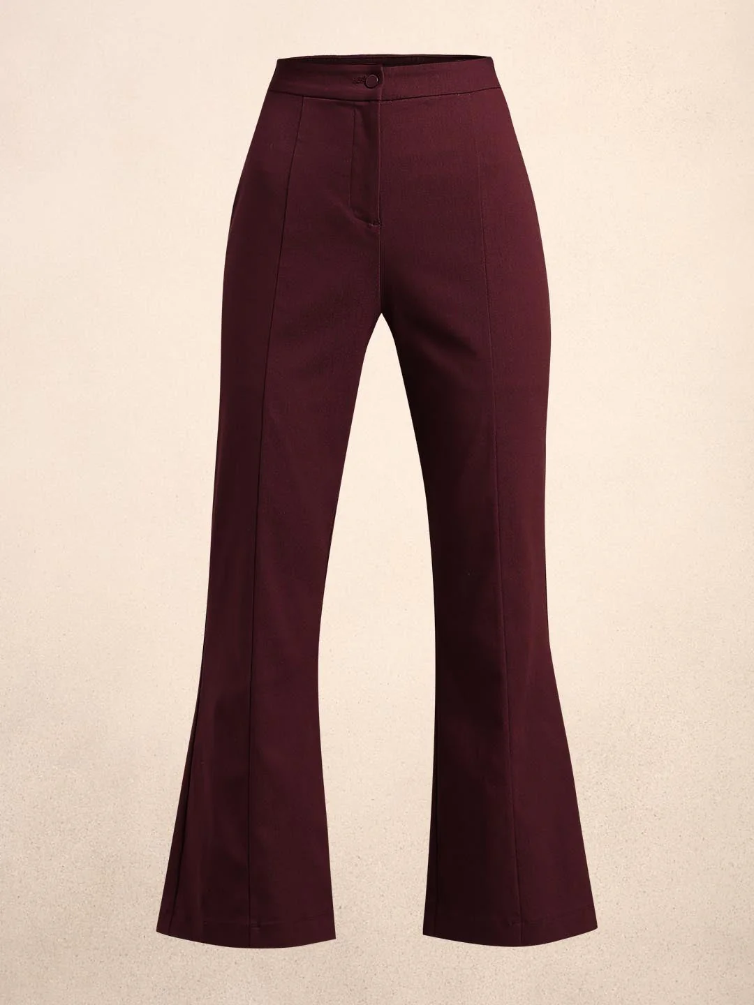 Maroon Ankle Length Bootcut Pants - Image 7
