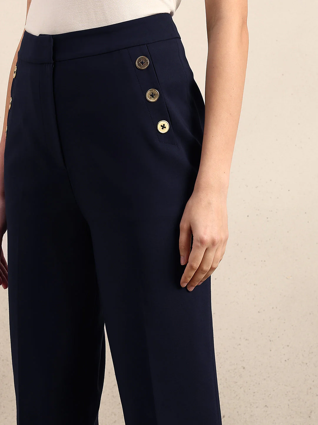 Button Detail Ankle Length Pants - Image 6