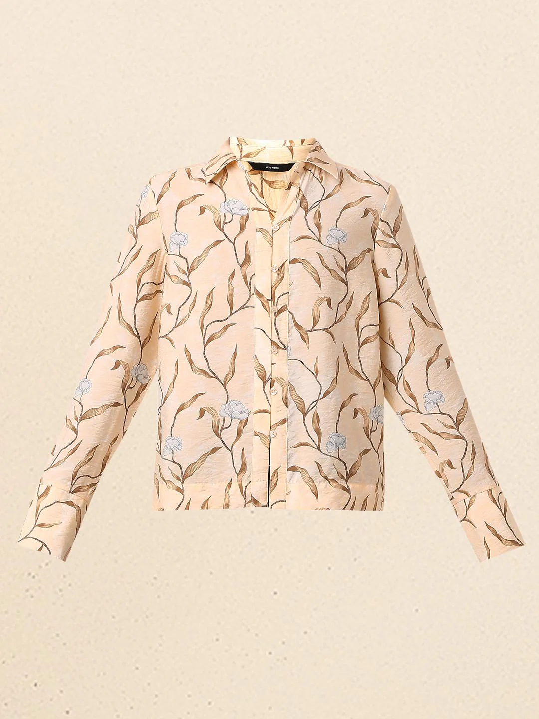 Beige Printed Shirt - Image 7
