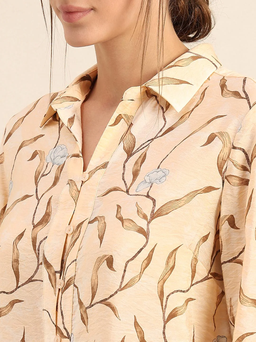 Beige Printed Shirt - Image 8