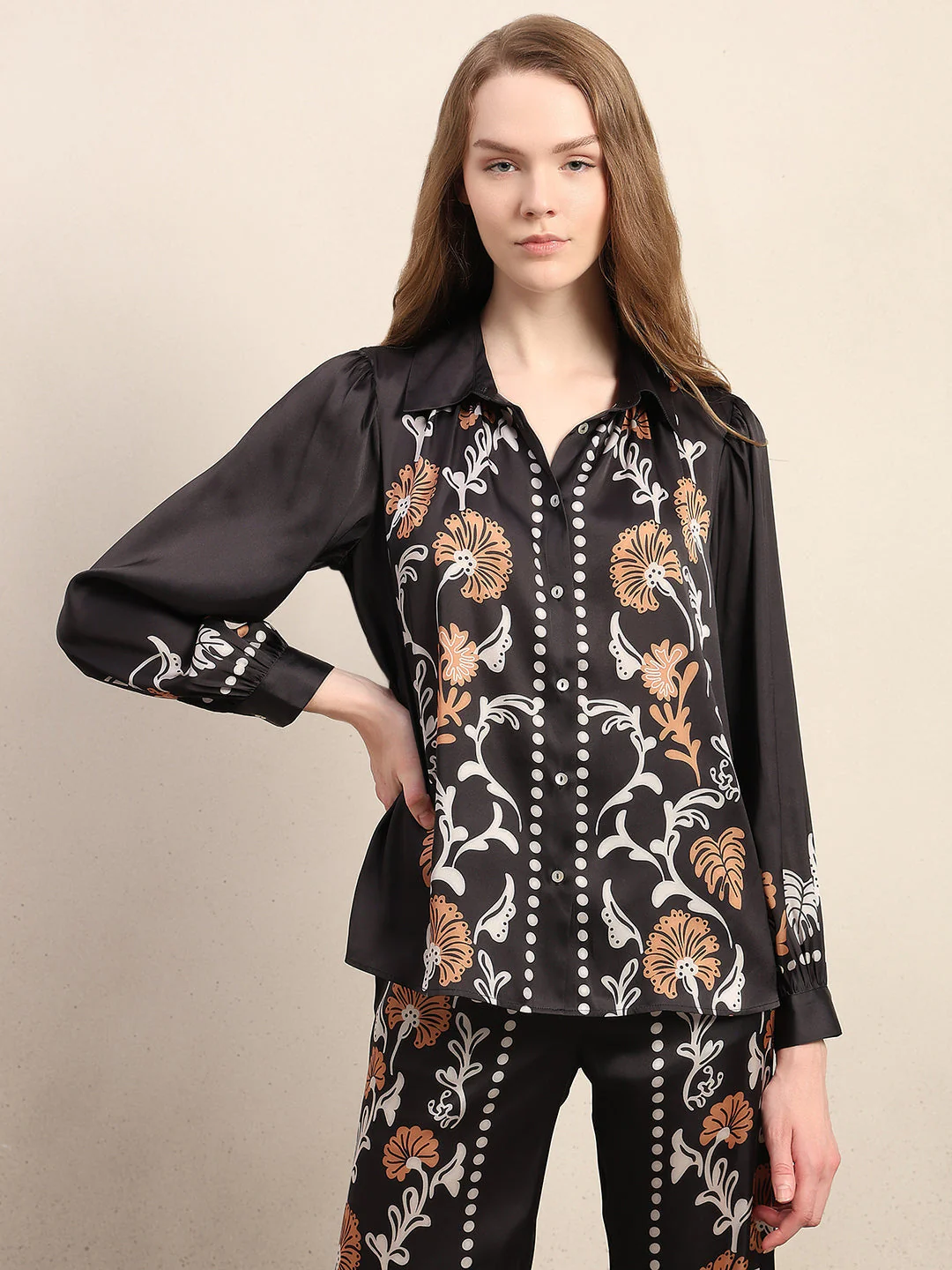 Floral Print Button Up Shirt - Image 2