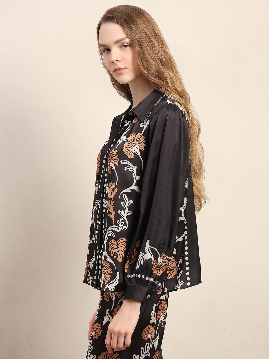 Floral Print Button Up Shirt - Image 3