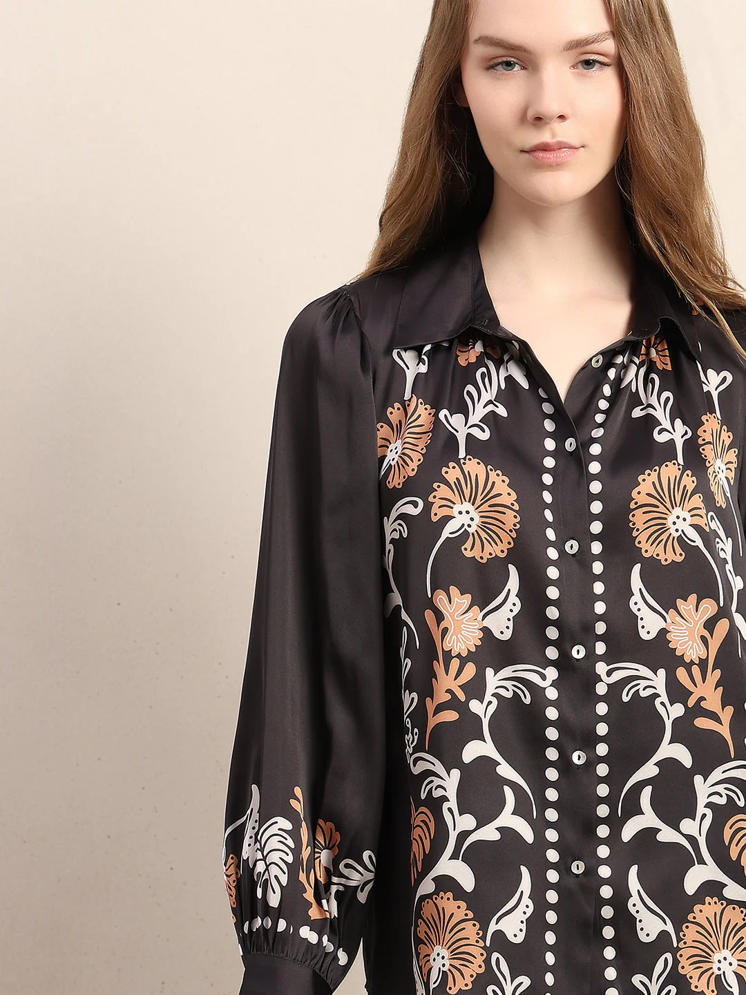 Floral Print Button Up Shirt - Image 6