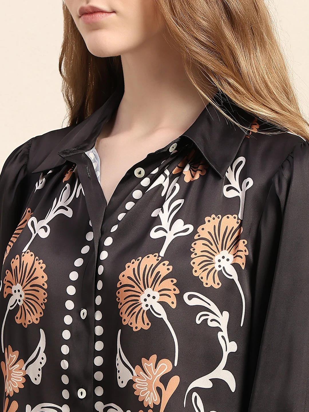 Floral Print Button Up Shirt - Image 8