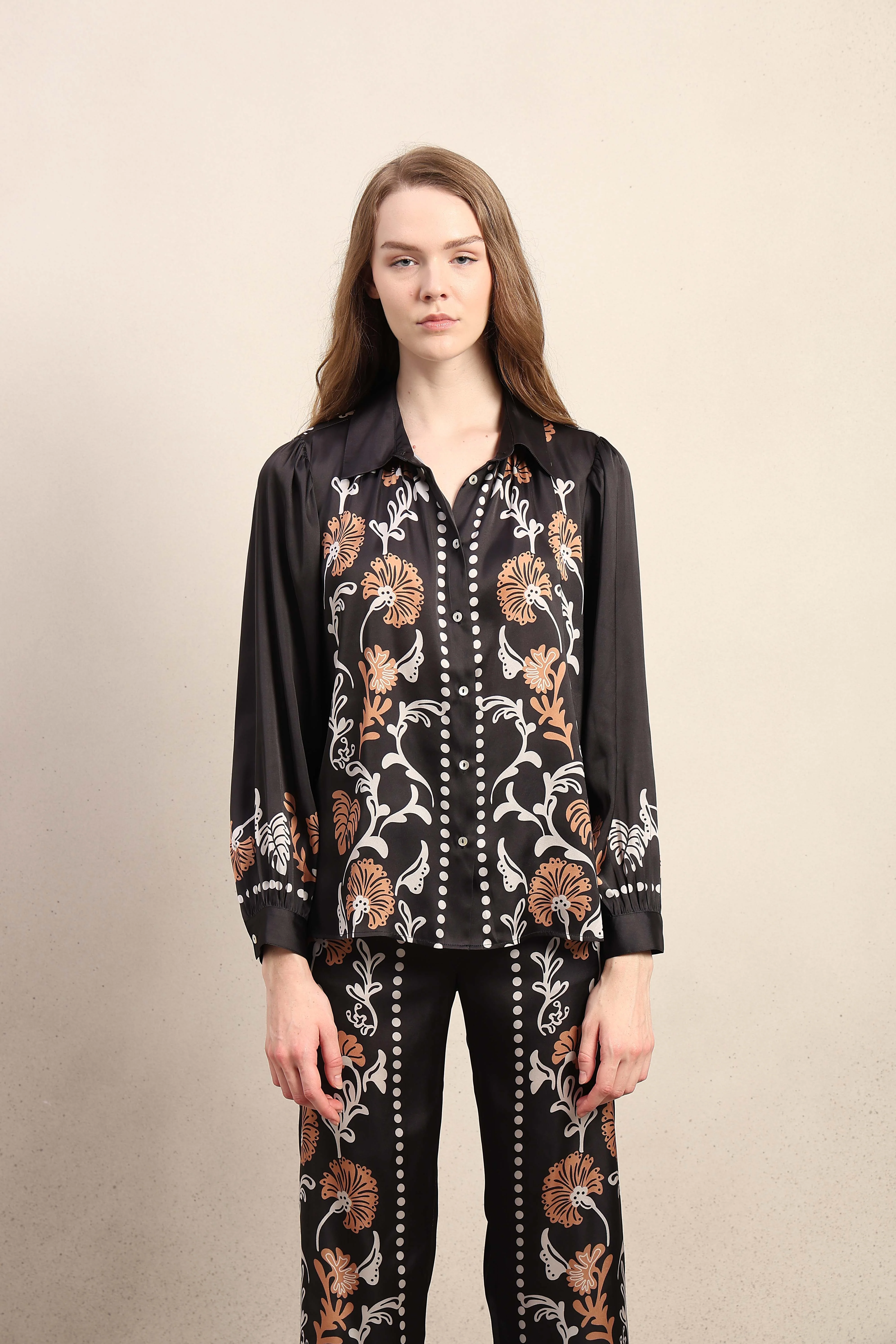 Floral Print Button Up Shirt - Image 9