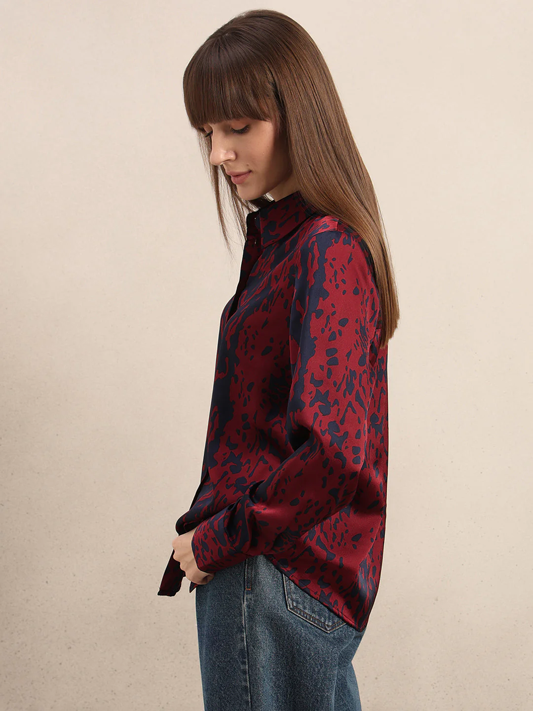 Red Printed Shirt - Image 3