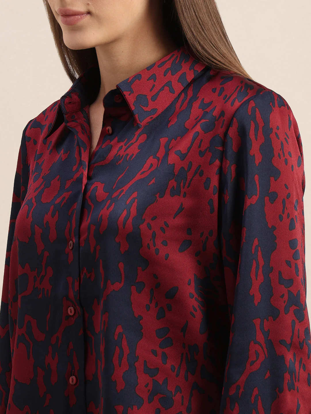 Red Printed Shirt - Image 8