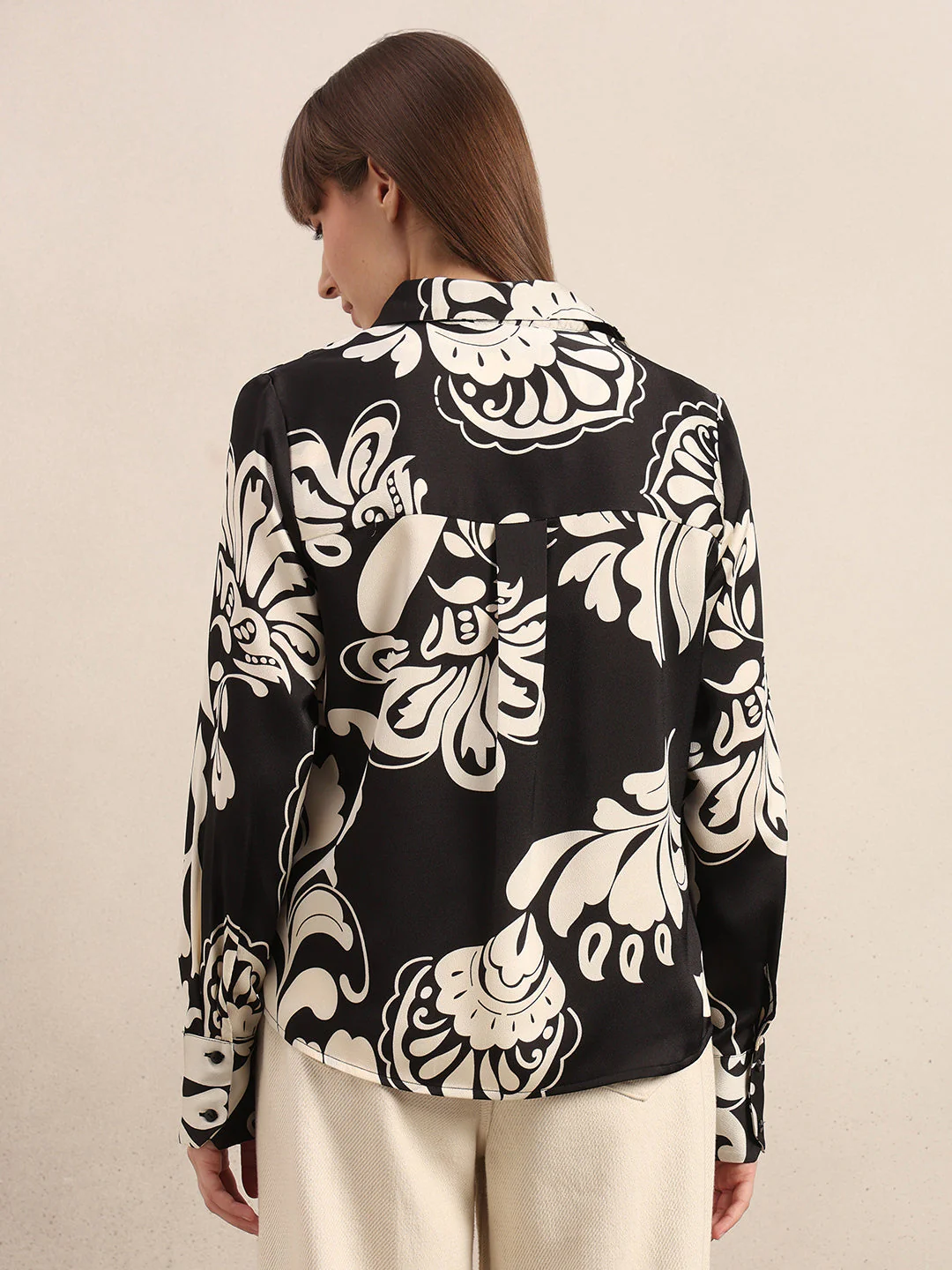Black Printed Shirt - Image 4