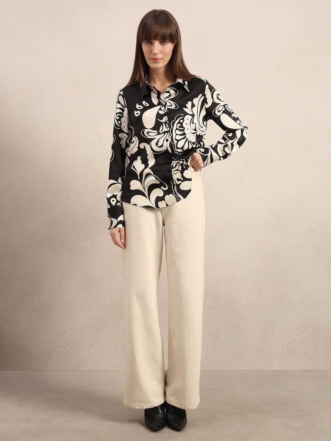 Black Printed Shirt - Image 5