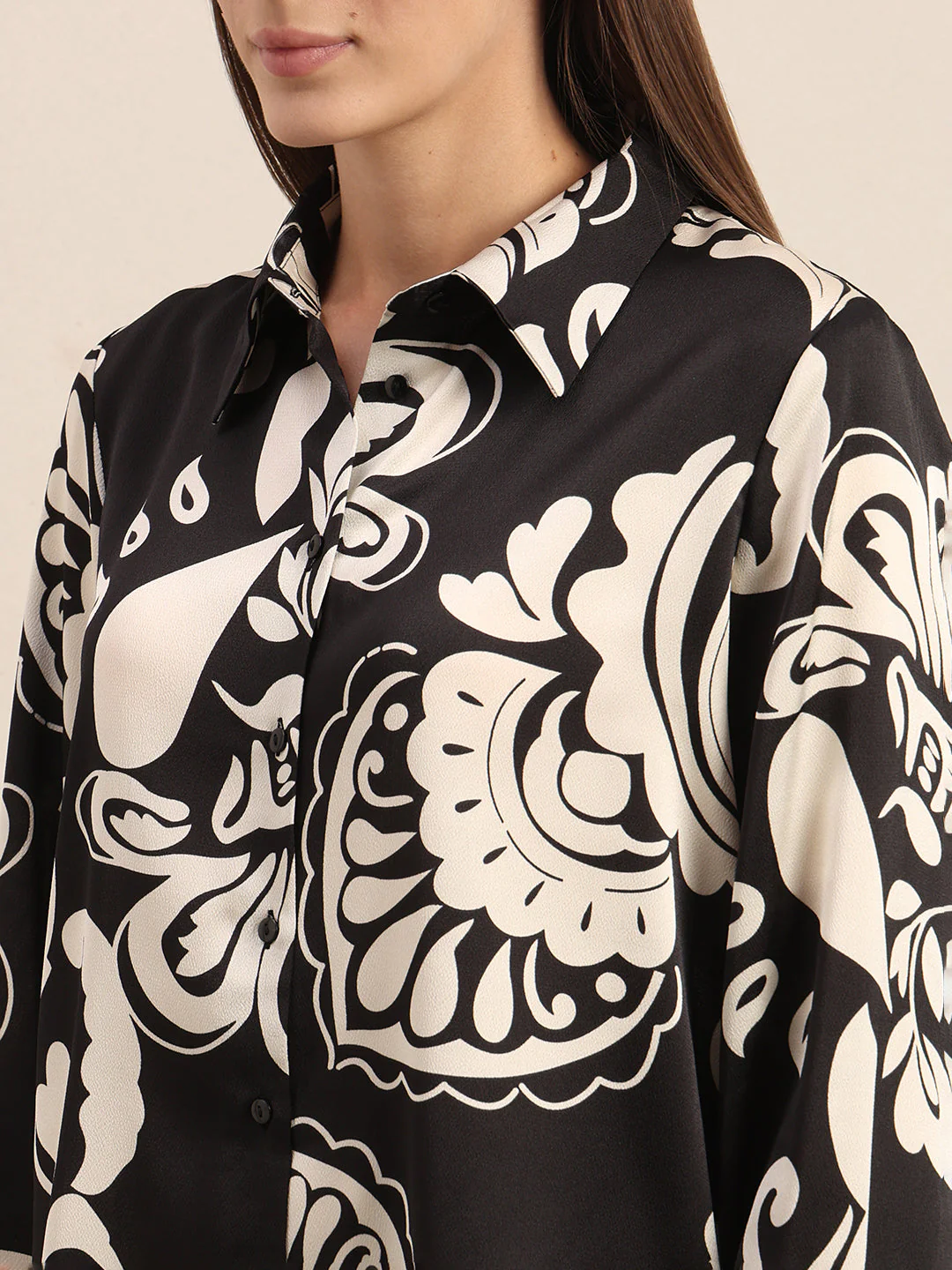 Black Printed Shirt - Image 8