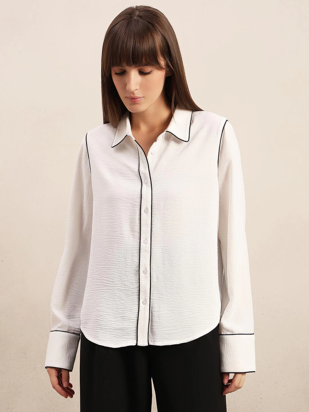 White Textured Shirt - Image 2