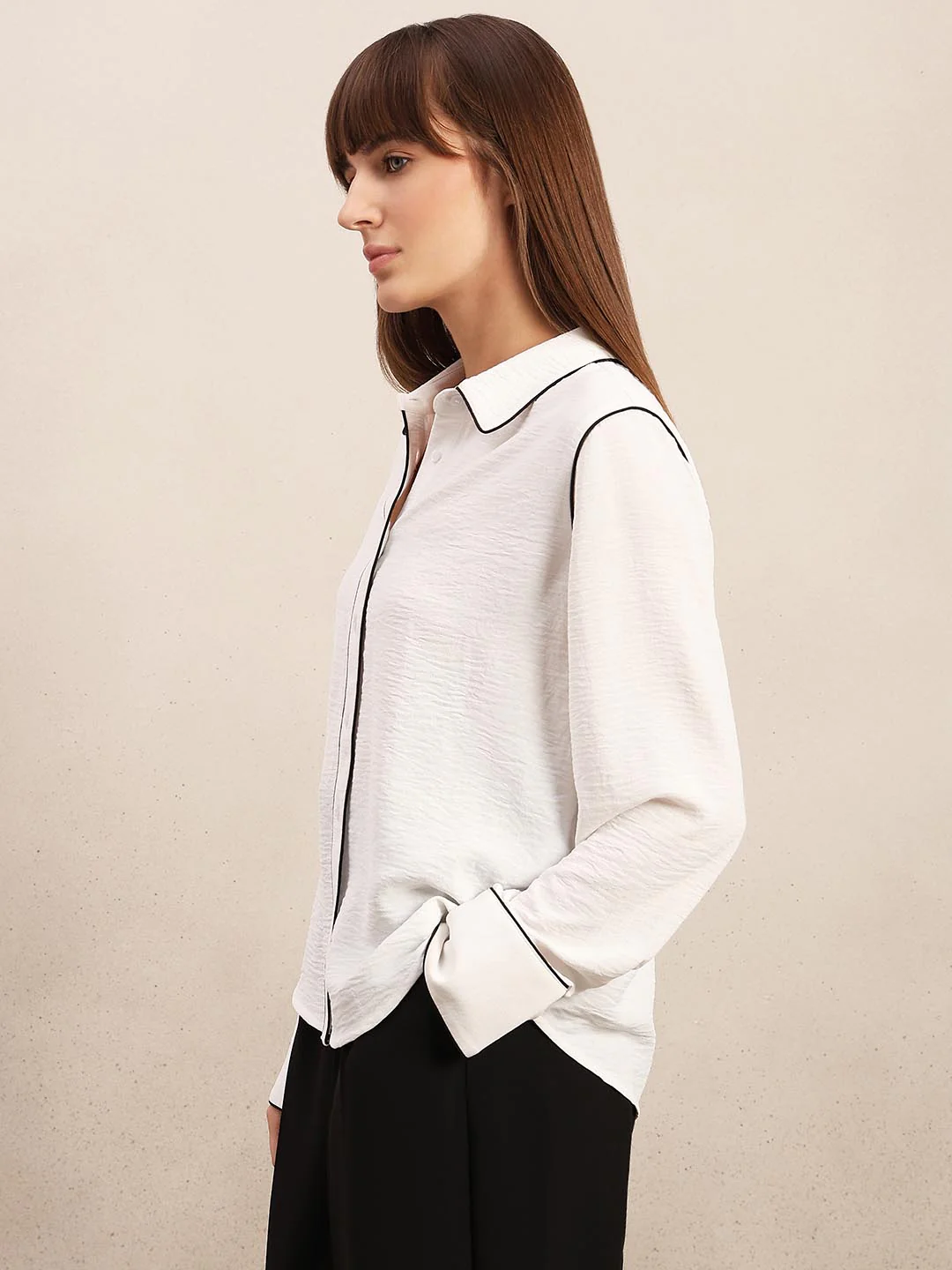 White Textured Shirt - Image 3