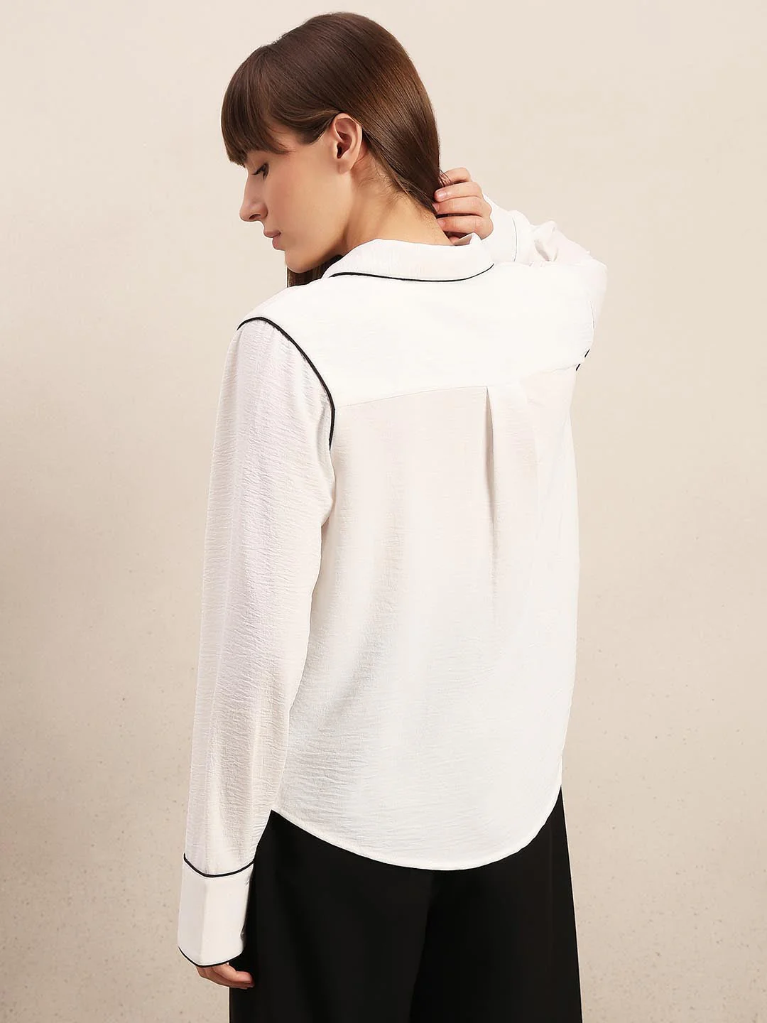 White Textured Shirt - Image 4