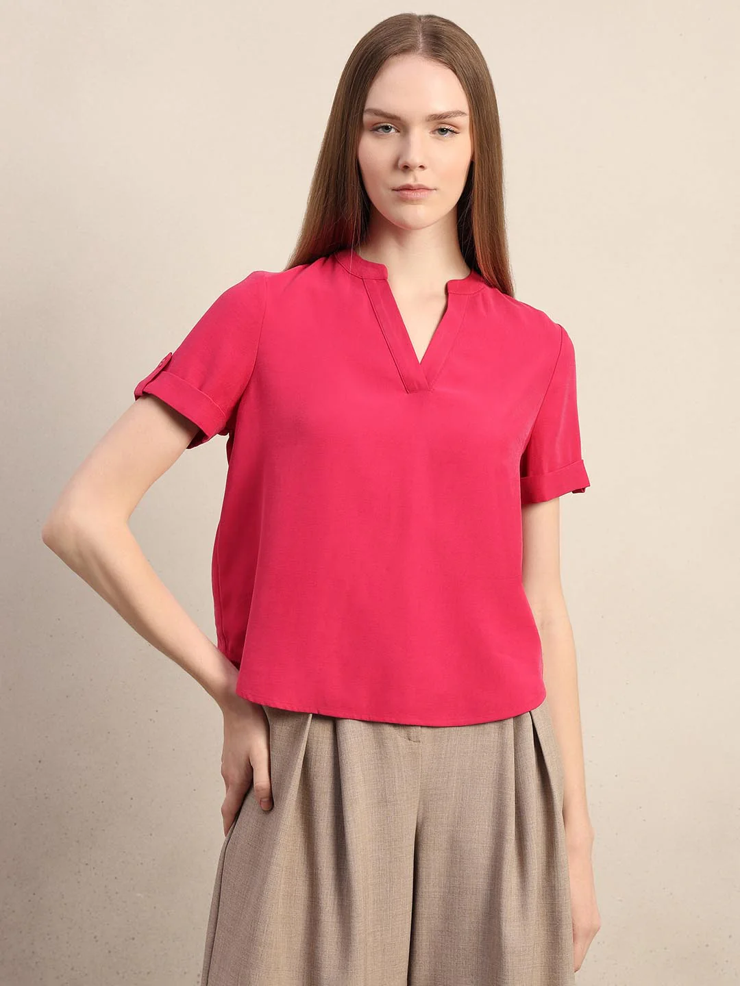 Pink V-Neck Top - Image 2