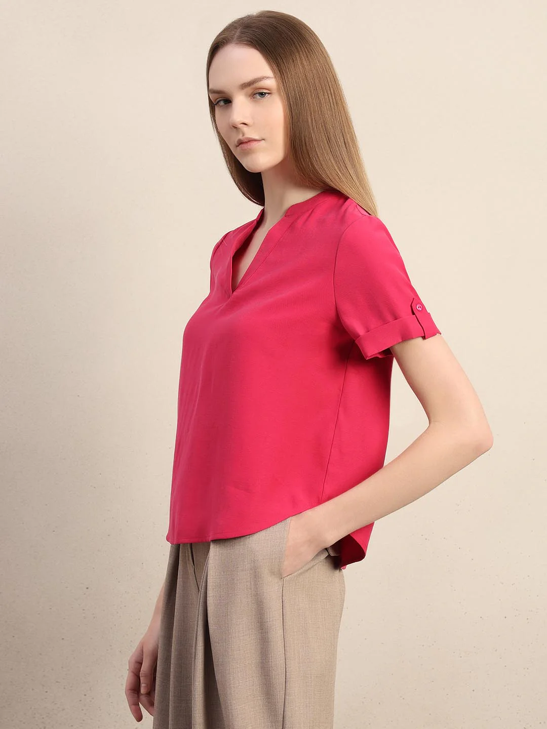 Pink V-Neck Top - Image 3