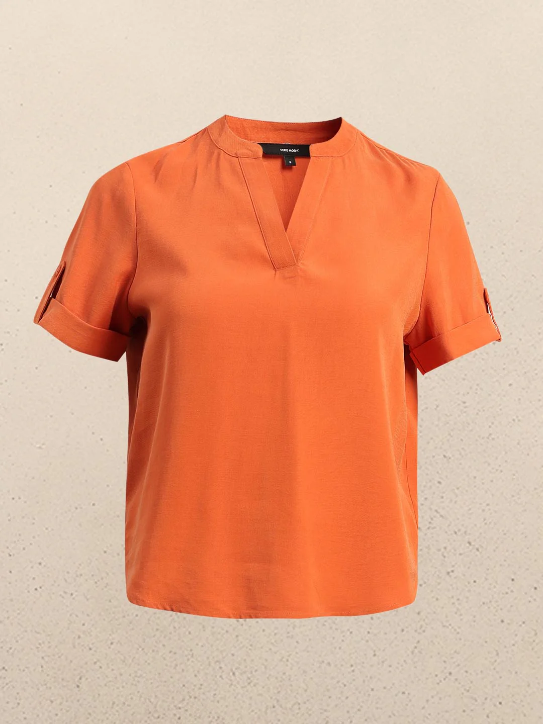 Orange V-Neck Top - Image 7